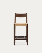 Japandi Barhocker Yalia – Eiche, Nussbaum, 65 cm – weitere Ansicht