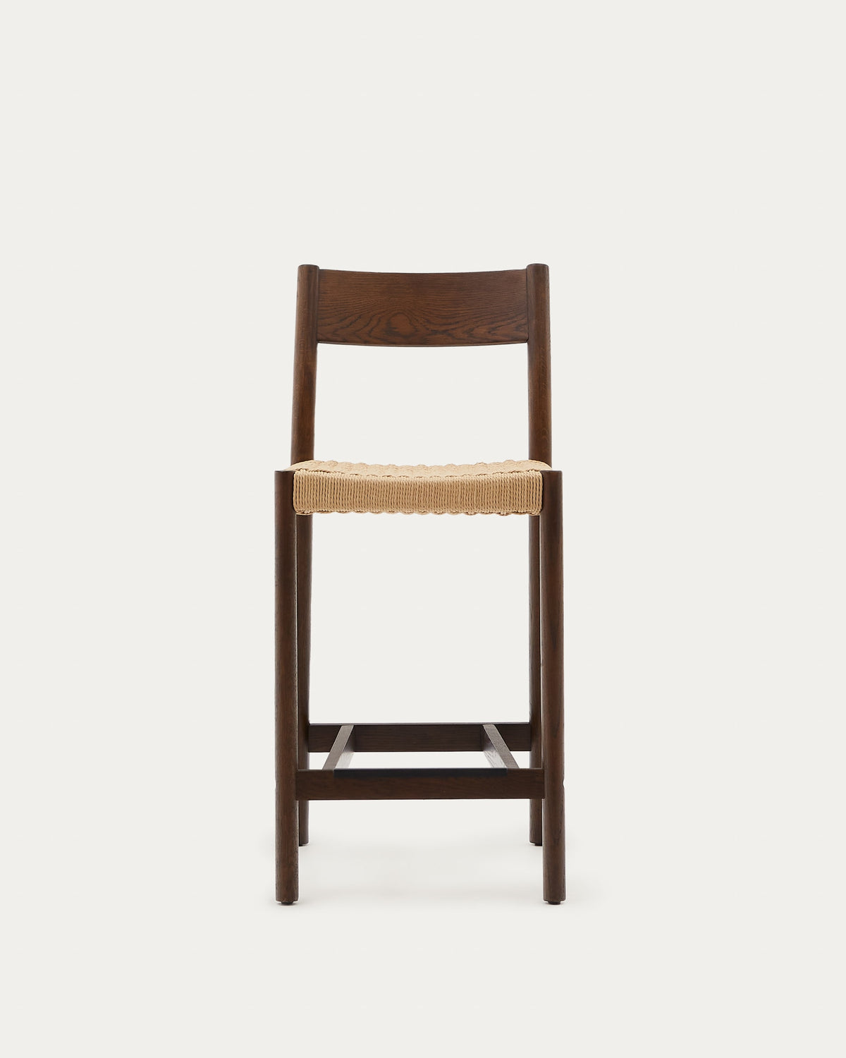Japandi Barhocker Yalia – Eiche, Nussbaum, 65 cm – weitere Ansicht