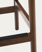 Japandi Hocker Yalia – Eiche, Nussbaum, 65 cm – weitere Ansicht