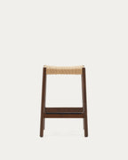 Japandi Hocker Yalia – Eiche, Nussbaum, 65 cm – weitere Ansicht