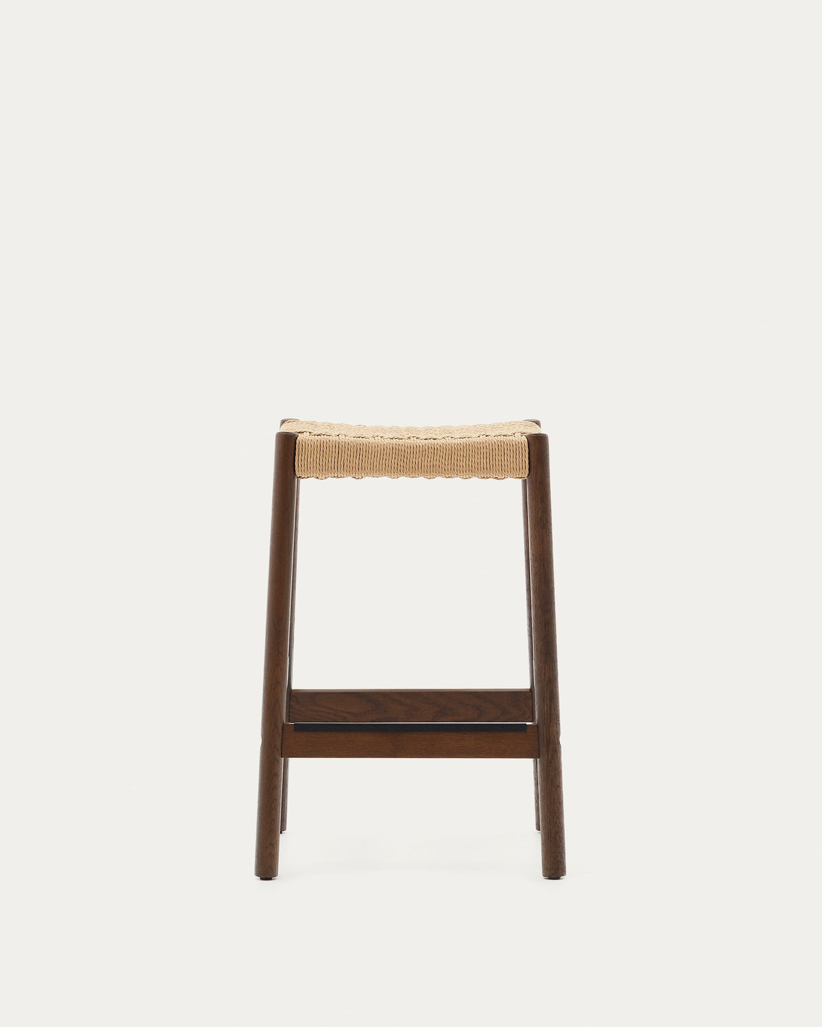 Japandi Hocker Yalia – Eiche, Nussbaum, 65 cm – weitere Ansicht