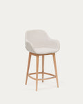 Japandi Hocker Konna – Esche, Beige, 65 cm – Produktansicht