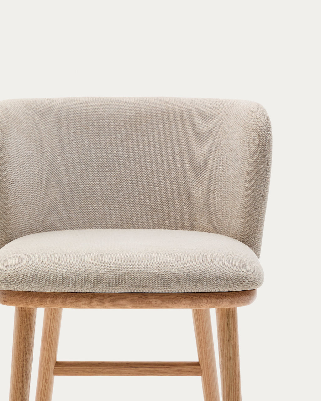 Japandi Hocker Ciselia – Chenille, Beige, 75 cm – weitere Ansicht