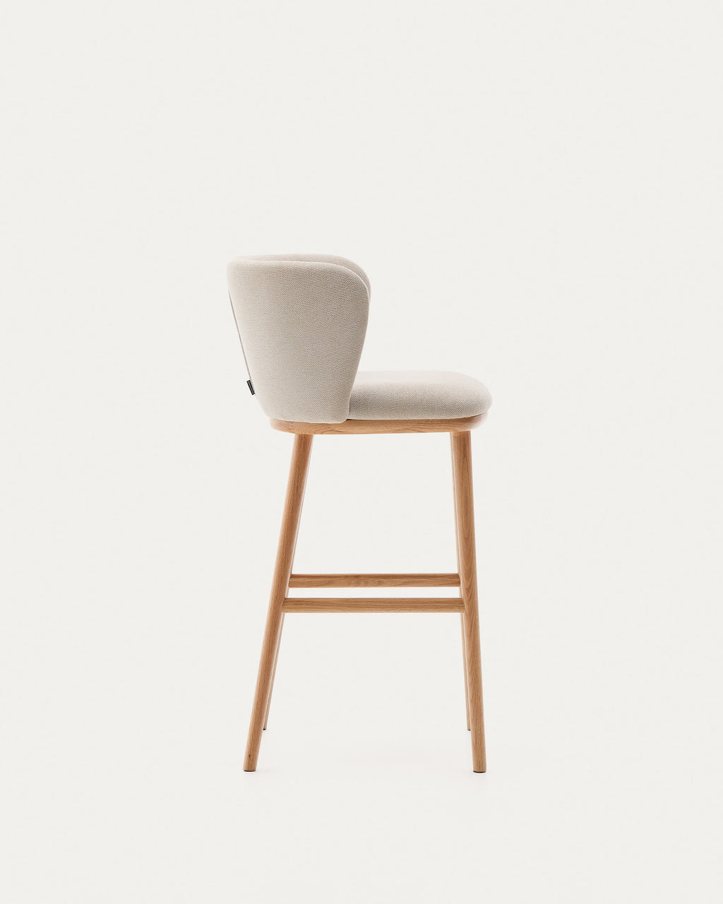 Japandi Hocker Ciselia – Chenille, Beige, 75 cm – weitere Ansicht