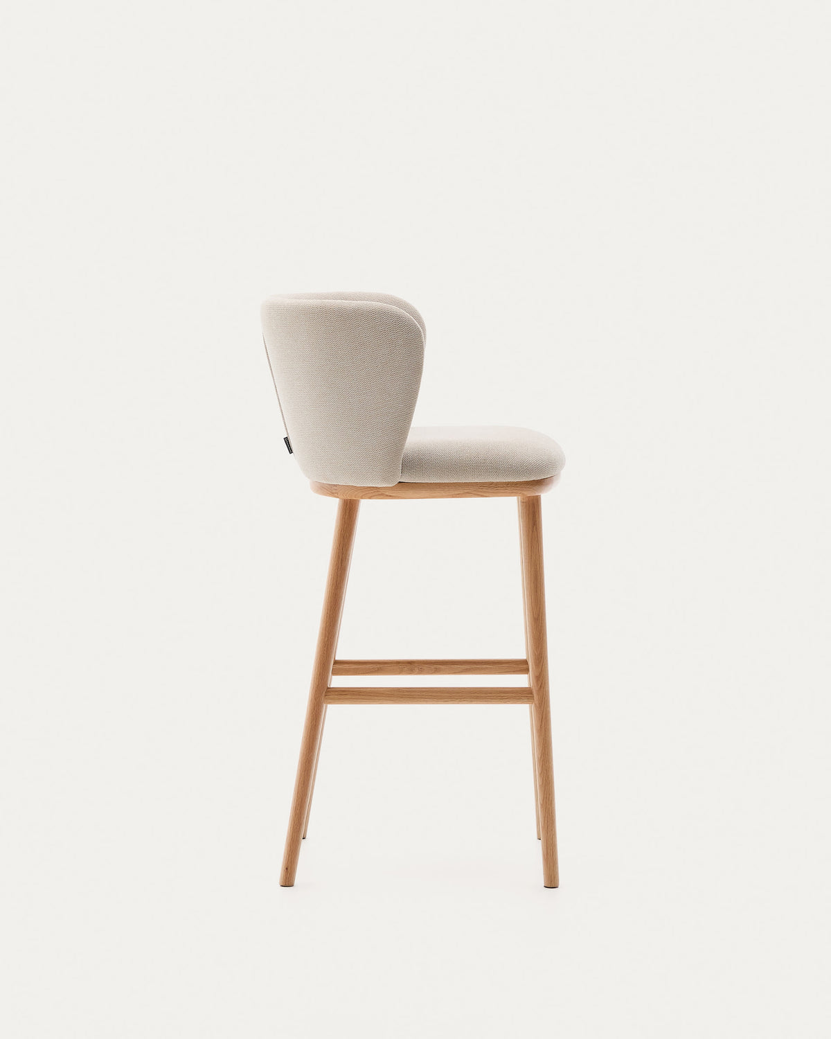 Japandi Hocker Ciselia – Chenille, Beige, 75 cm – weitere Ansicht