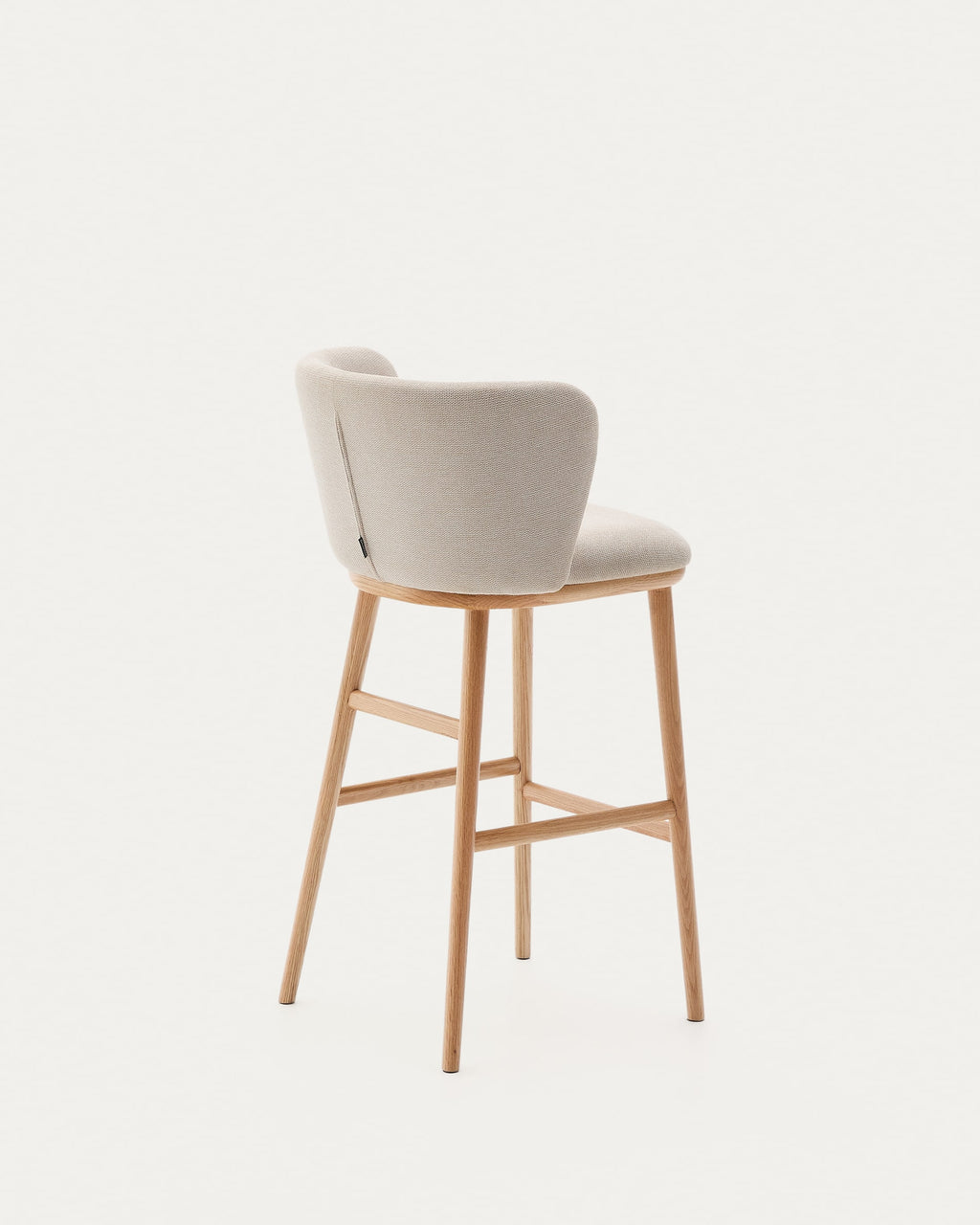 Japandi Hocker Ciselia – Chenille, Beige, 75 cm – weitere Ansicht