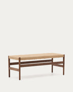 Japandi Bank Zaide – Eiche, Nussbaum, 120 cm – Produktansicht