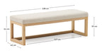 Japandi Bank Loya – Beige, 128 cm – weitere Ansicht