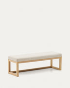 Japandi Bank Loya – Beige, 128 cm – Produktansicht