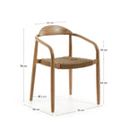 Japandi Stuhl Nina – Seil, Beige – weitere Ansicht