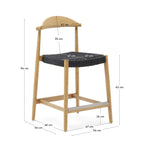 Japandi Hocker Nina – Akazie, Natur, 62 cm – weitere Ansicht