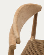 Japandi Hocker Nina – Akazie, Beige, 76 cm – weitere Ansicht