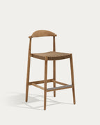 Japandi Hocker Nina – Akazie, Beige, 76 cm – Produktansicht
