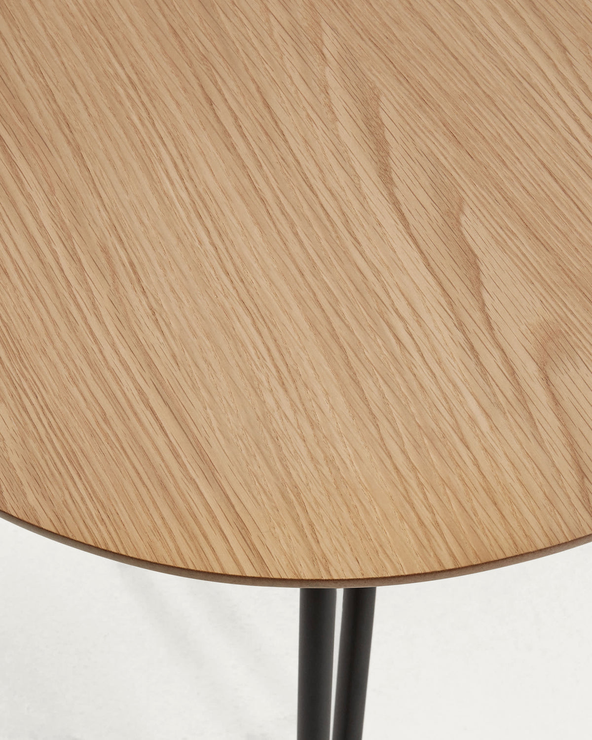 Japandi Ausziehtisch Novac – Eichenfurnier, Schwarz, 170–320 × 100 cm – weitere Ansicht