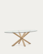 Japandi Esstisch Argo – Glas, Transparent, Ø 200 × 100 cm – weitere Ansicht