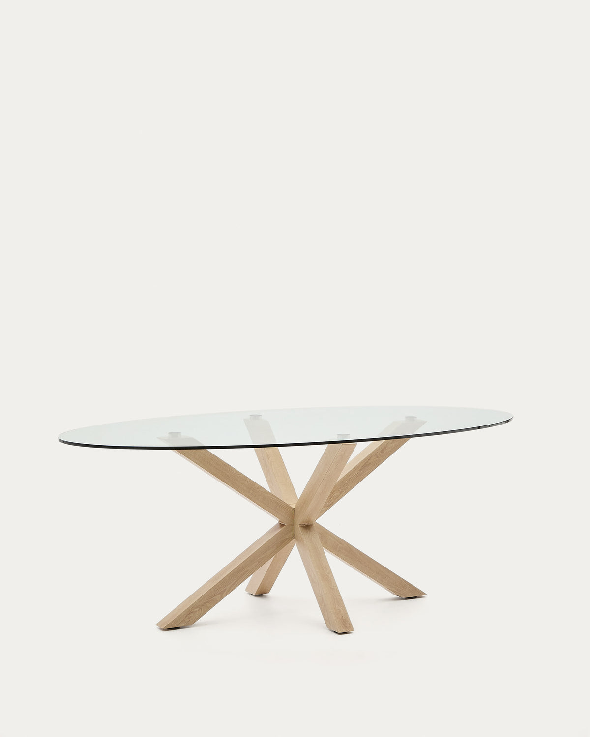 Japandi Esstisch Argo – Glas, Transparent, Ø 200 × 100 cm – weitere Ansicht