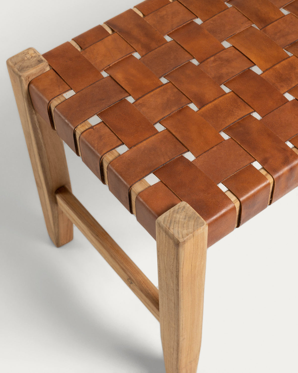 Japandi Bank Calixta – Teakholz, Braun, 120 cm – weitere Ansicht