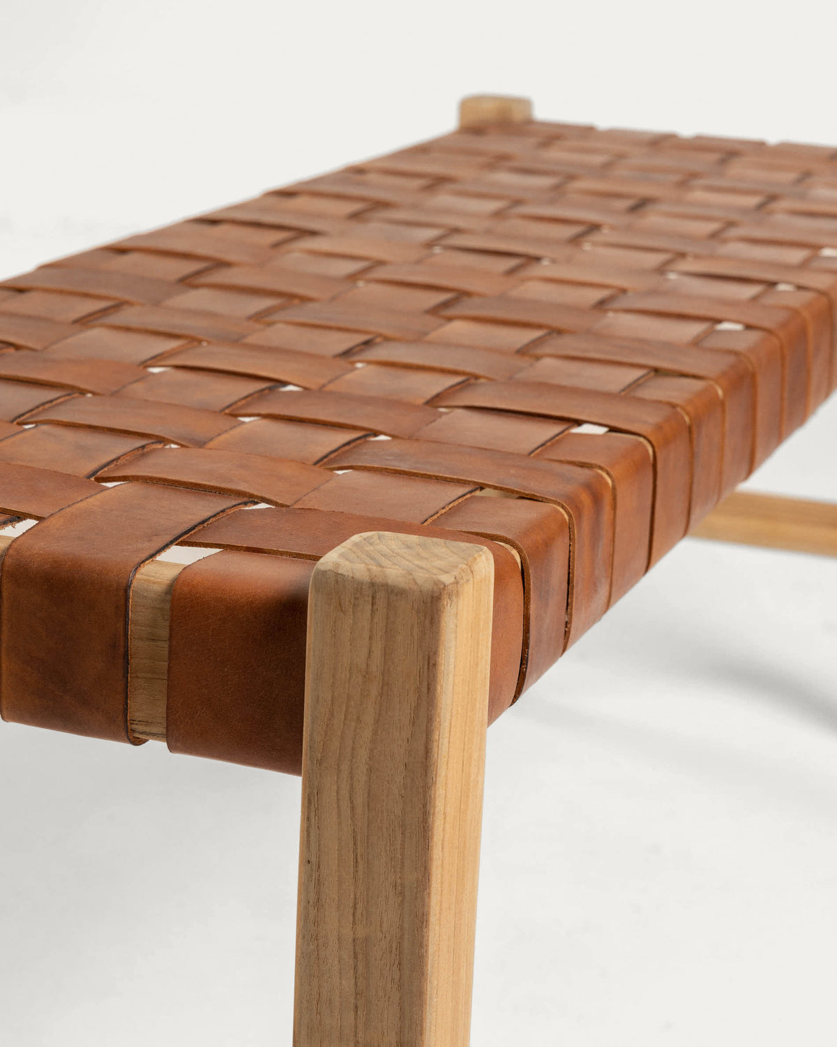 Japandi Bank Calixta – Teakholz, Braun, 120 cm – weitere Ansicht