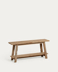 Japandi Bank Safara – Teakholz, Braun, 100 cm – Produktansicht