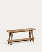 Japandi Bank Safara – Teakholz, Braun, 100 cm – Produktansicht