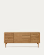 Japandi Sideboard Lenon – Eiche, Natur, 200 × 86 cm – Produktansicht