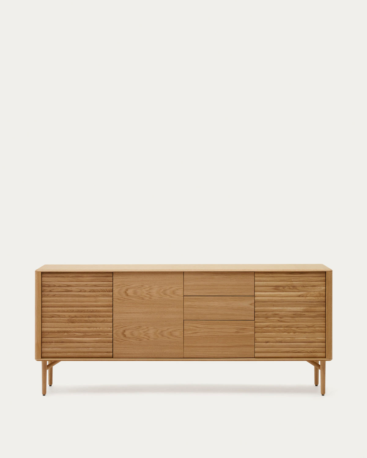 Japandi Sideboard Lenon – Eiche, Natur, 200 × 86 cm – Produktansicht
