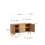 Japandi Sideboard Lenon – Eiche, Natur, 155 × 86 cm – weitere Ansicht