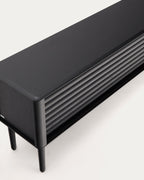 Japandi TV-Möbel Lenon – Eichenfurnier, Schwarz, 200 × 57 cm – weitere Ansicht