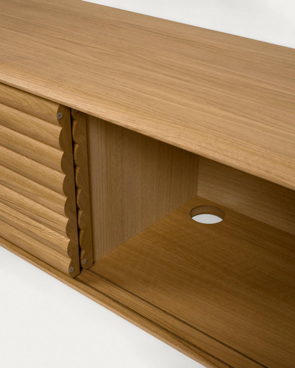 Japandi TV-Möbel Lenon – Holzwerkstoff, Natur, 200 × 57 cm – weitere Ansicht