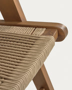Japandi Sessel Geralda – Akazie, Beige – weitere Ansicht
