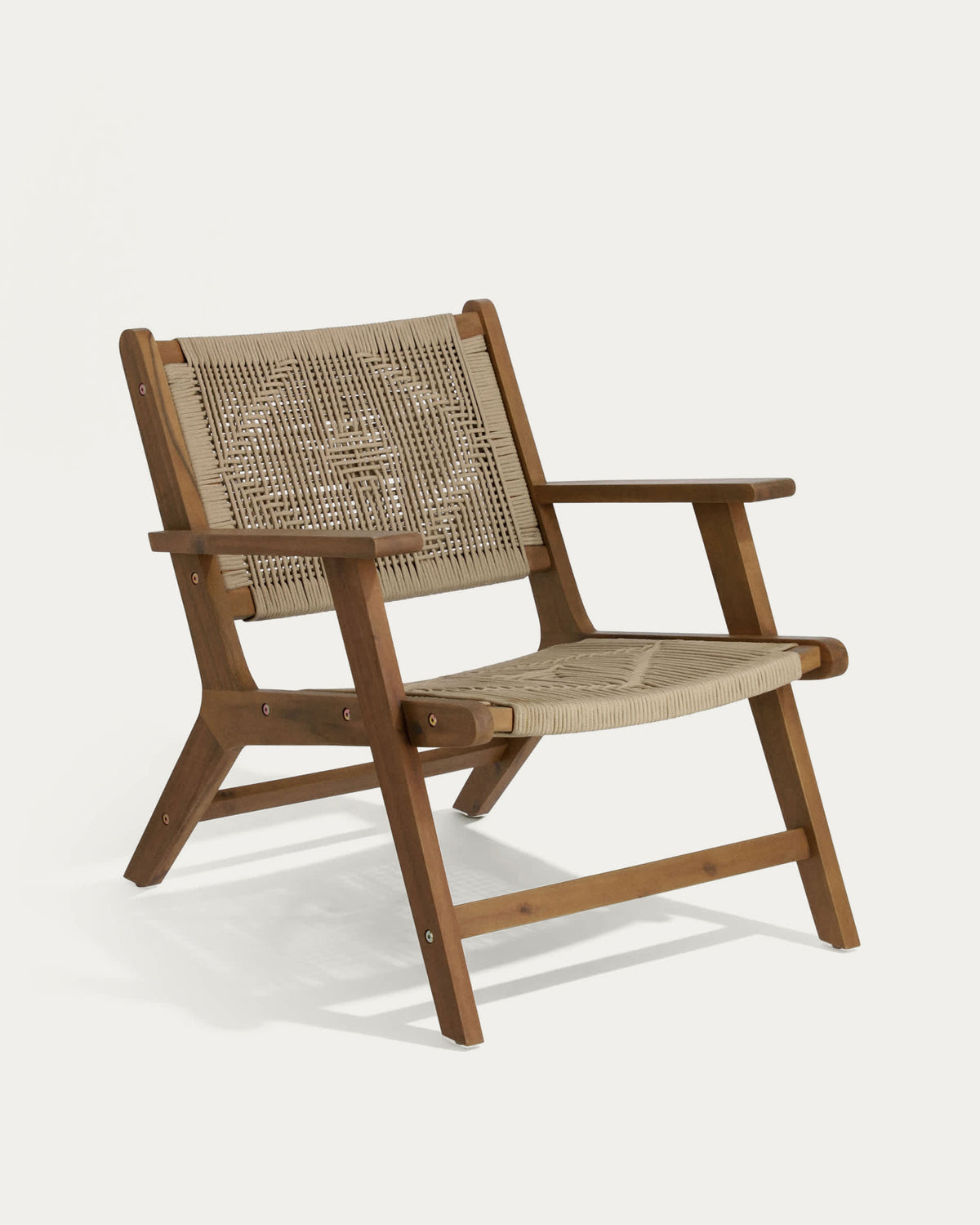 Japandi Sessel Geralda – Akazie, Beige – Produktansicht
