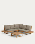 Japandi Lounge-Set Flaviina – Akazie, Beige – Produktansicht