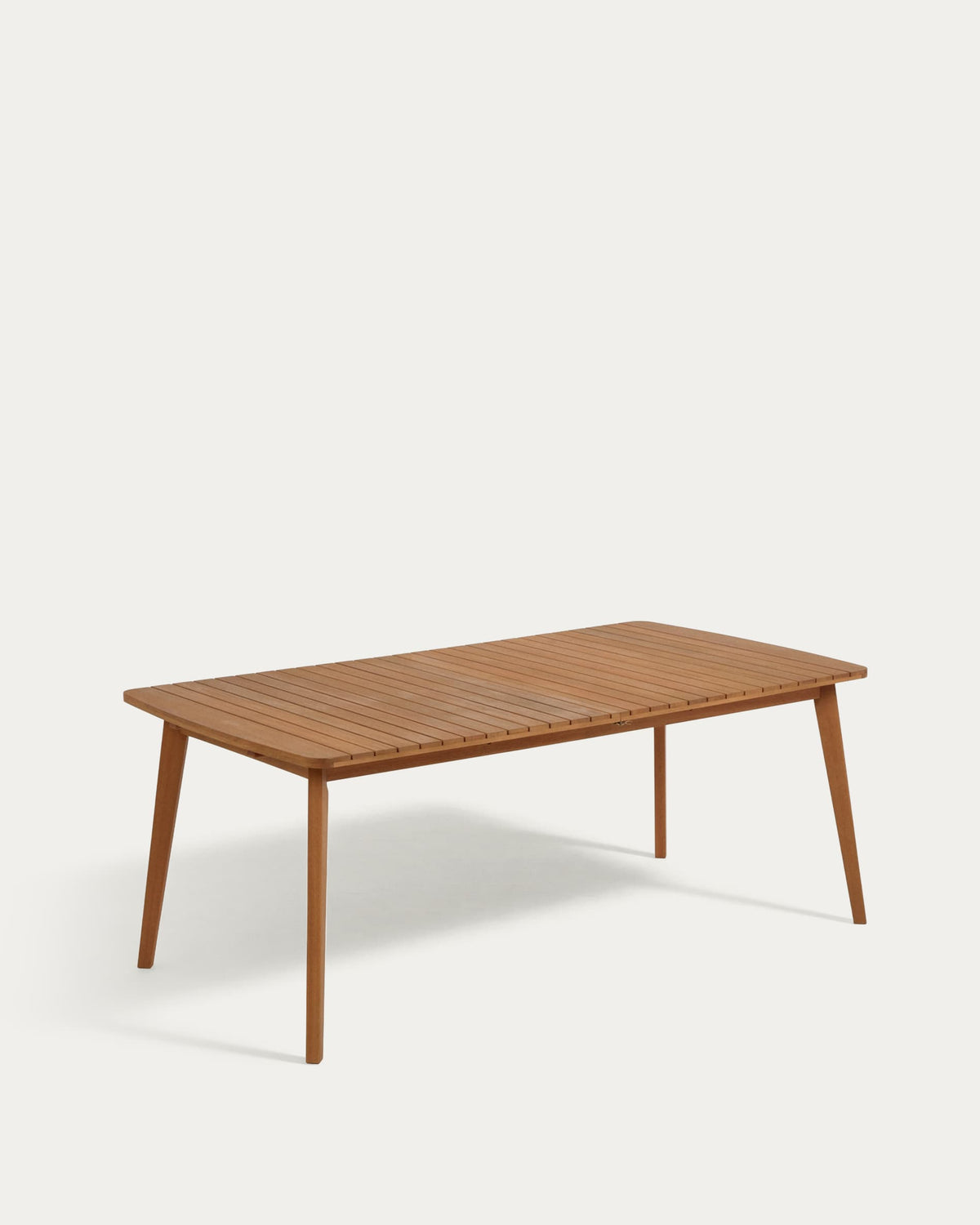 Japandi Ausziehtisch Hanzel – Massivholz, Natur, 183–240 × 100 cm – Produktansicht