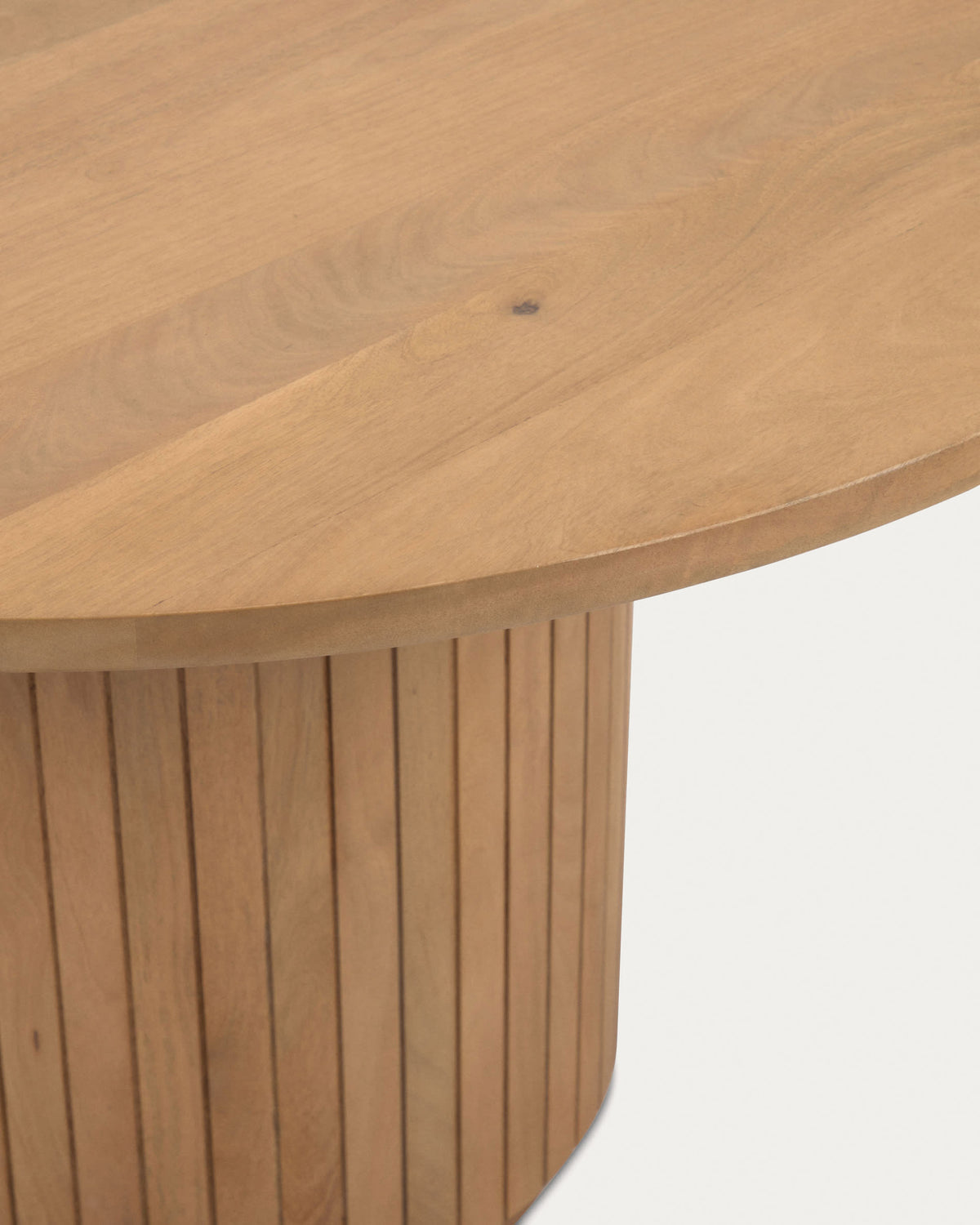 Japandi Couchtisch Licia – Massivholz, Natur, Ø 120 cm – weitere Ansicht