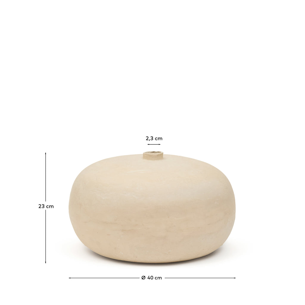 Japandi Vase Nivala – Papier, Weiß, 23 cm – weitere Ansicht