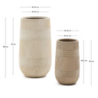 Japandi Blumentopf Tival – Polystone, Beige, Ø 32 cm – weitere Ansicht