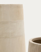 Japandi Blumentopf Tival – Polystone, Beige, Ø 32 cm – weitere Ansicht