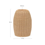 Japandi Vase Zilna – Rattan, Natur, 40 cm – weitere Ansicht