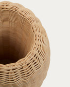 Japandi Vase Zilna – Rattan, Natur, 40 cm – weitere Ansicht