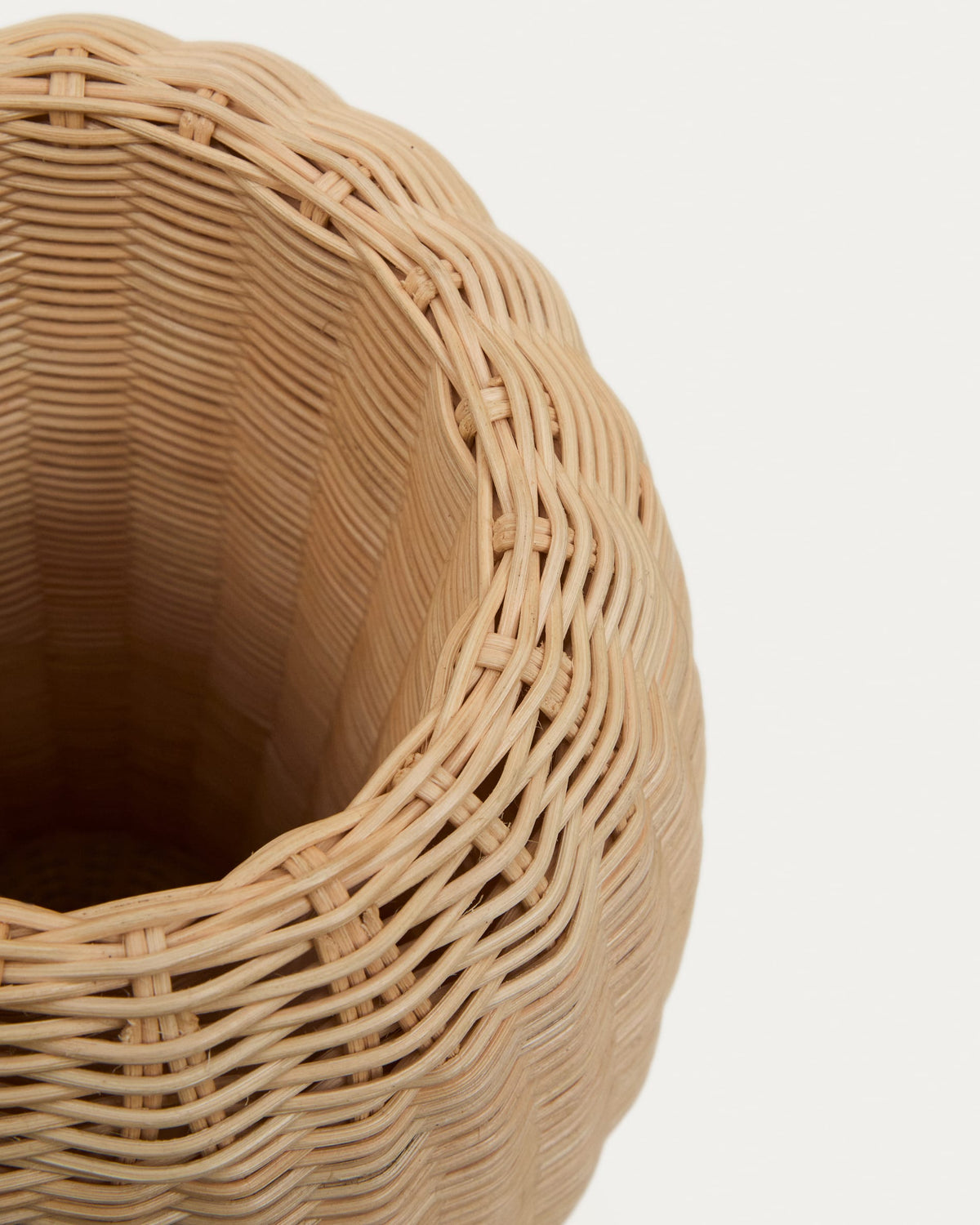 Japandi Vase Zilna – Rattan, Natur, 40 cm – weitere Ansicht