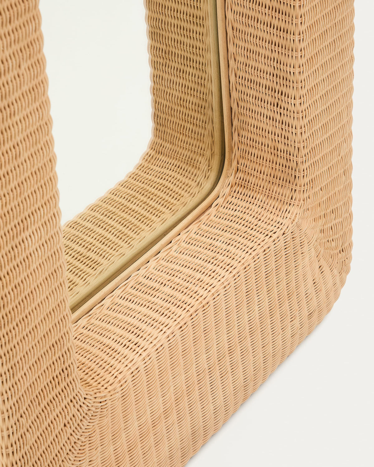 Japandi Spiegel Zilna – Rattan, Natur, 58 × 120 cm – weitere Ansicht