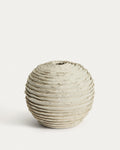 Japandi Vase Evania – Keramik, Beige, 21 cm – Produktansicht