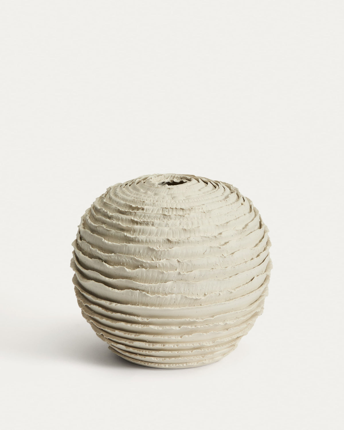 Japandi Vase Evania – Keramik, Beige, 21 cm – Produktansicht