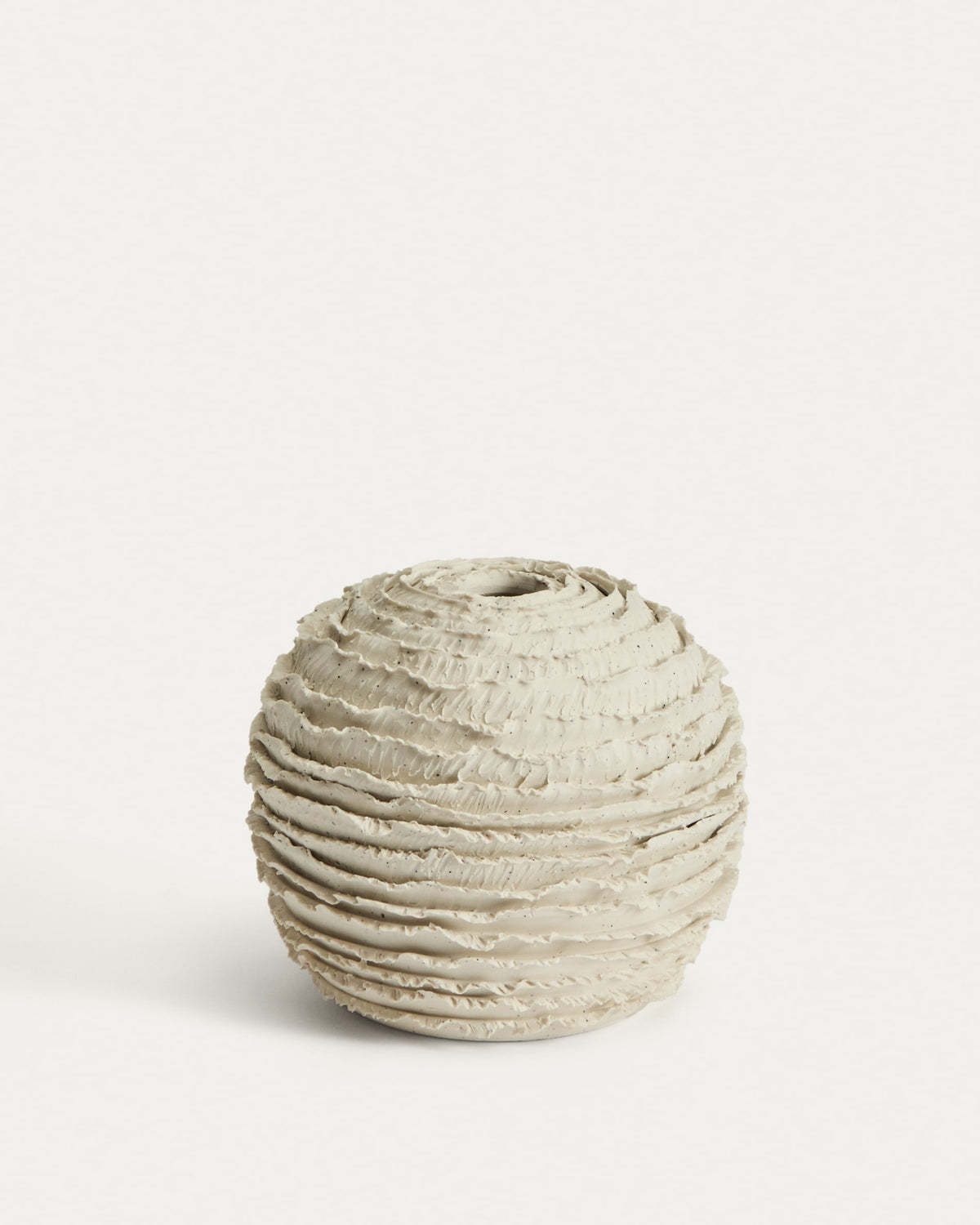 Japandi Vase Evania – Keramik, Beige, 15,5 cm – Produktansicht