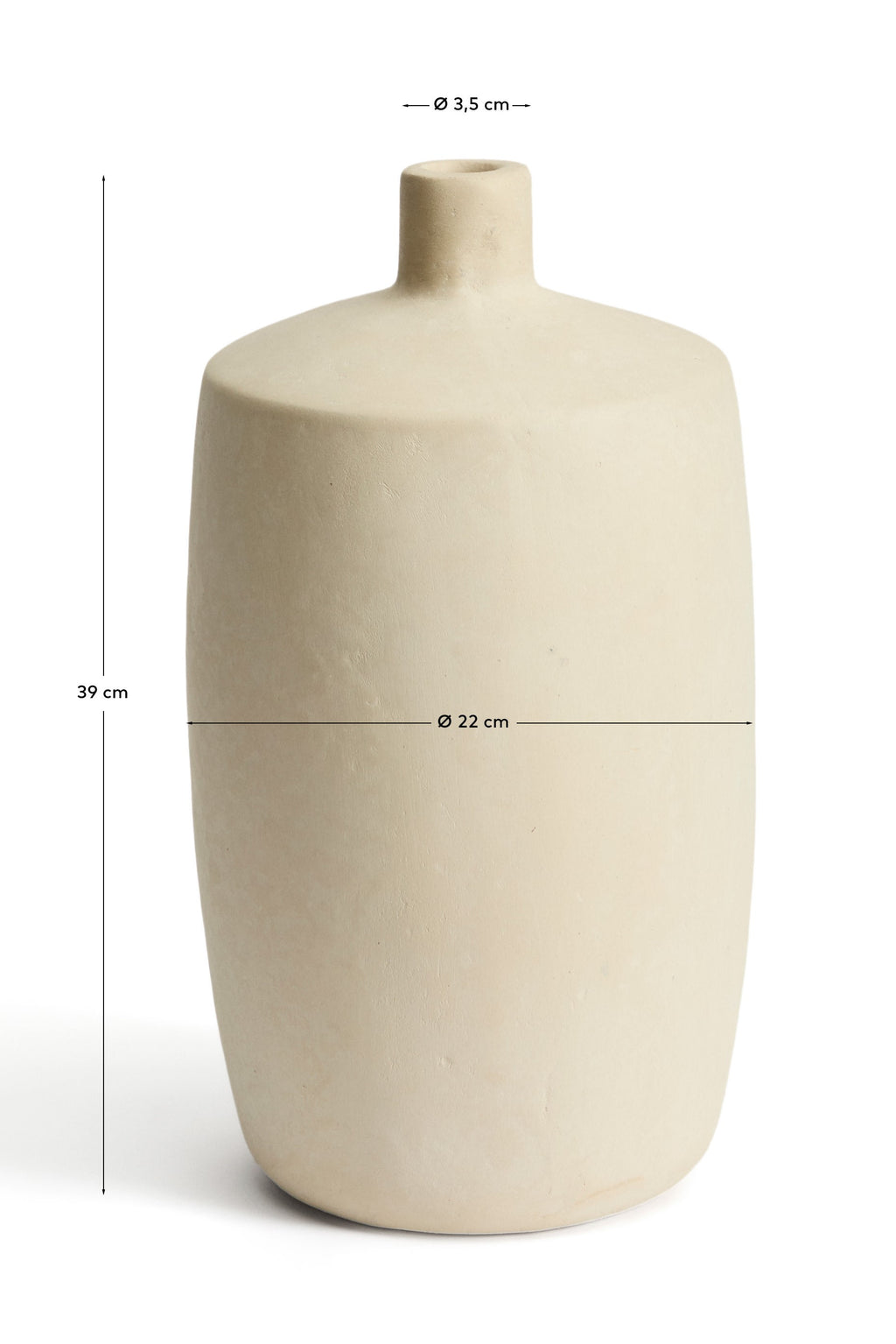 Japandi Vase Mireni – Papier, Beige, Ø 39 cm – weitere Ansicht