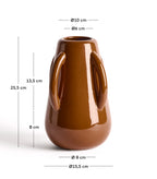 Japandi Vase Odra – Keramik, Braun, 25,5 cm – weitere Ansicht