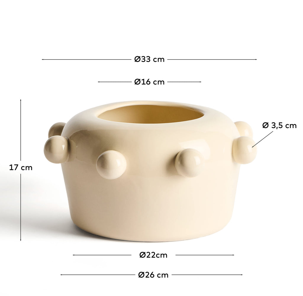 Japandi Vase Odra – Keramik, Ecru, 17 cm – weitere Ansicht