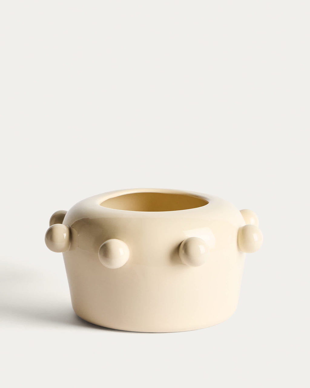 Japandi Vase Odra – Keramik, Ecru, 17 cm – Produktansicht