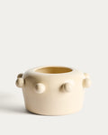 Japandi Vase Odra – Keramik, Ecru, 17 cm – Produktansicht