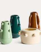 Japandi Vase Odra – Keramik, Ecru, 17 cm – weitere Ansicht